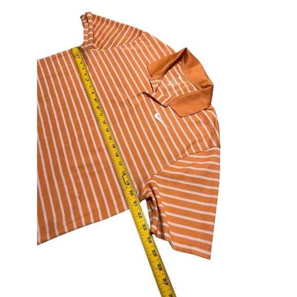 NIKE GOLF TOUR PERFORMANCE DRI-FIT STRIPED POLO SHIRT ORANGE MENS MEDIUm - Picture 7 of 8